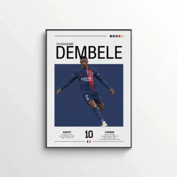 Ousmane Dembélé Football Poster – Modern Sports Wall Art