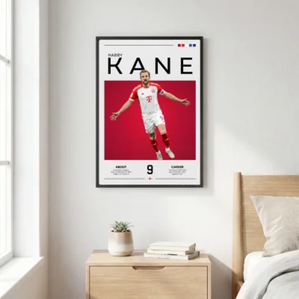 Harry Kane Football Poster – Modern Sports Wall Art