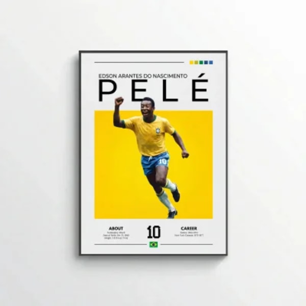 Pelé Football Poster – Modern Legendary Wall Art