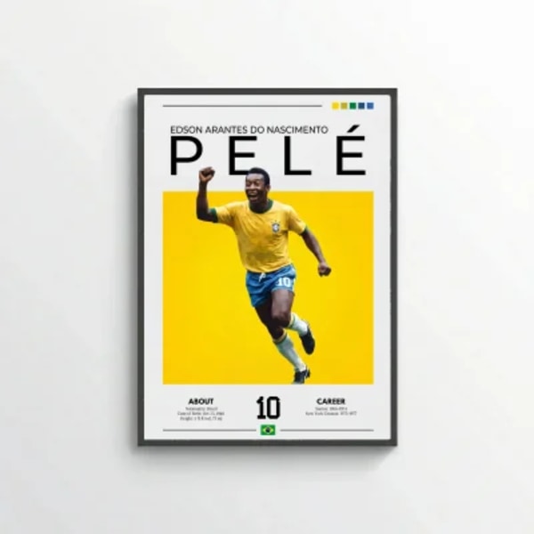 Pelé Football Poster – Modern Legendary Wall Art
