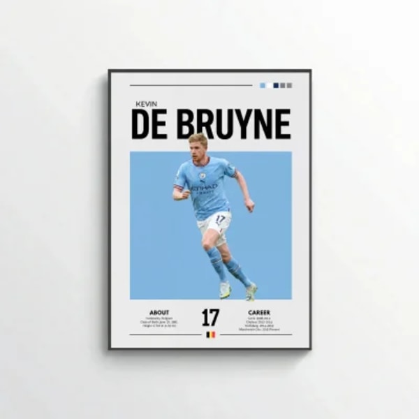 Kevin De Bruyne Football Poster – Modern Sports Wall Art