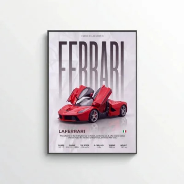 Ferrari LaFerrari Poster – Modern Hypercar Wall Art