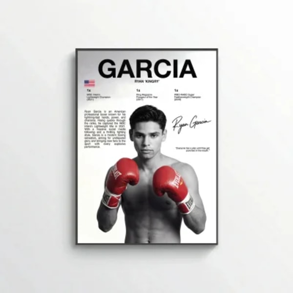 Ryan Garcia Boxing Poster – Modern Champion Wall Art