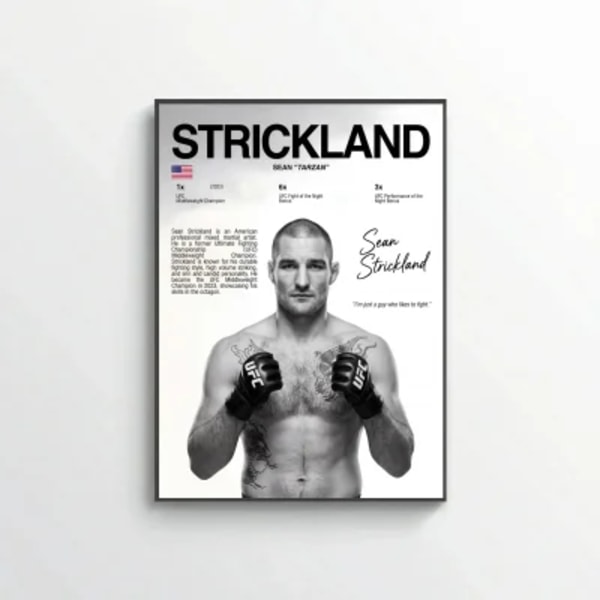 Sean Strickland Poster – Modern MMA-Inspired Wall Art