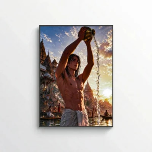 Eren Yeager Doing Surya Arghya