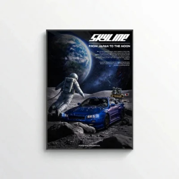 POSTER SKYLINE ON THE MOON