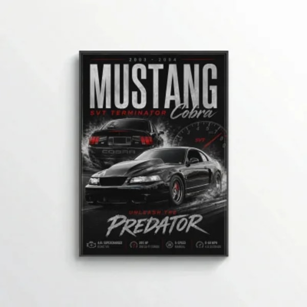Ford Mustang SVT Cobra Terminator Poster - Muscle Car Art