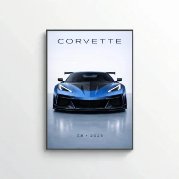 Chevrolet Corvette C8 ZR1 2025 Poster - Modern American Supercar Art