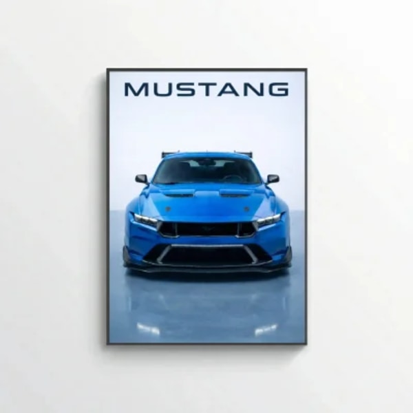 Ford Mustang GTD 2025 Poster - Minimalist American Supercar Art