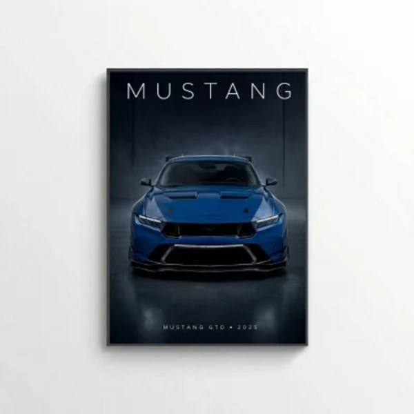 Ford Mustang GTD 2025 Poster - Dark Modern American Supercar Art