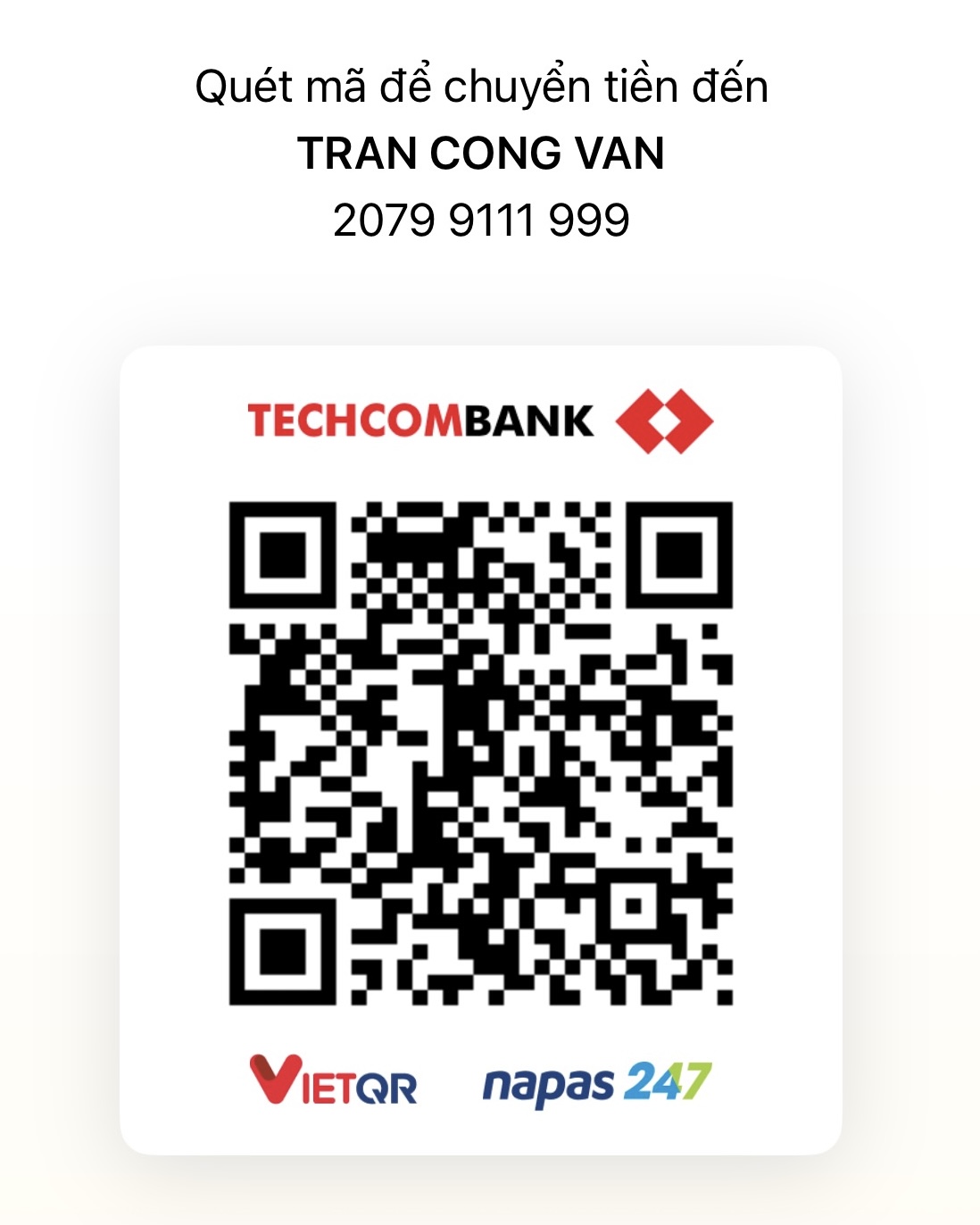 QR code để chuyển khoản tặng quà cưới