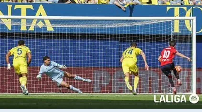 El Villarreal C.F. desarrolló un impresionante partido contra el C.A. Osasuna.