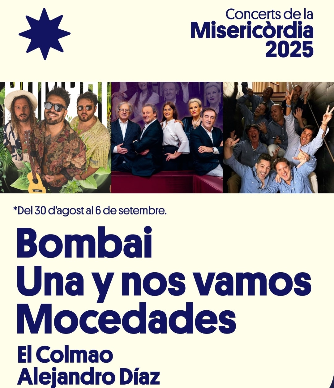 Burriana presenta els tres concerts principals de les Festes de la Misericòrdia 2025