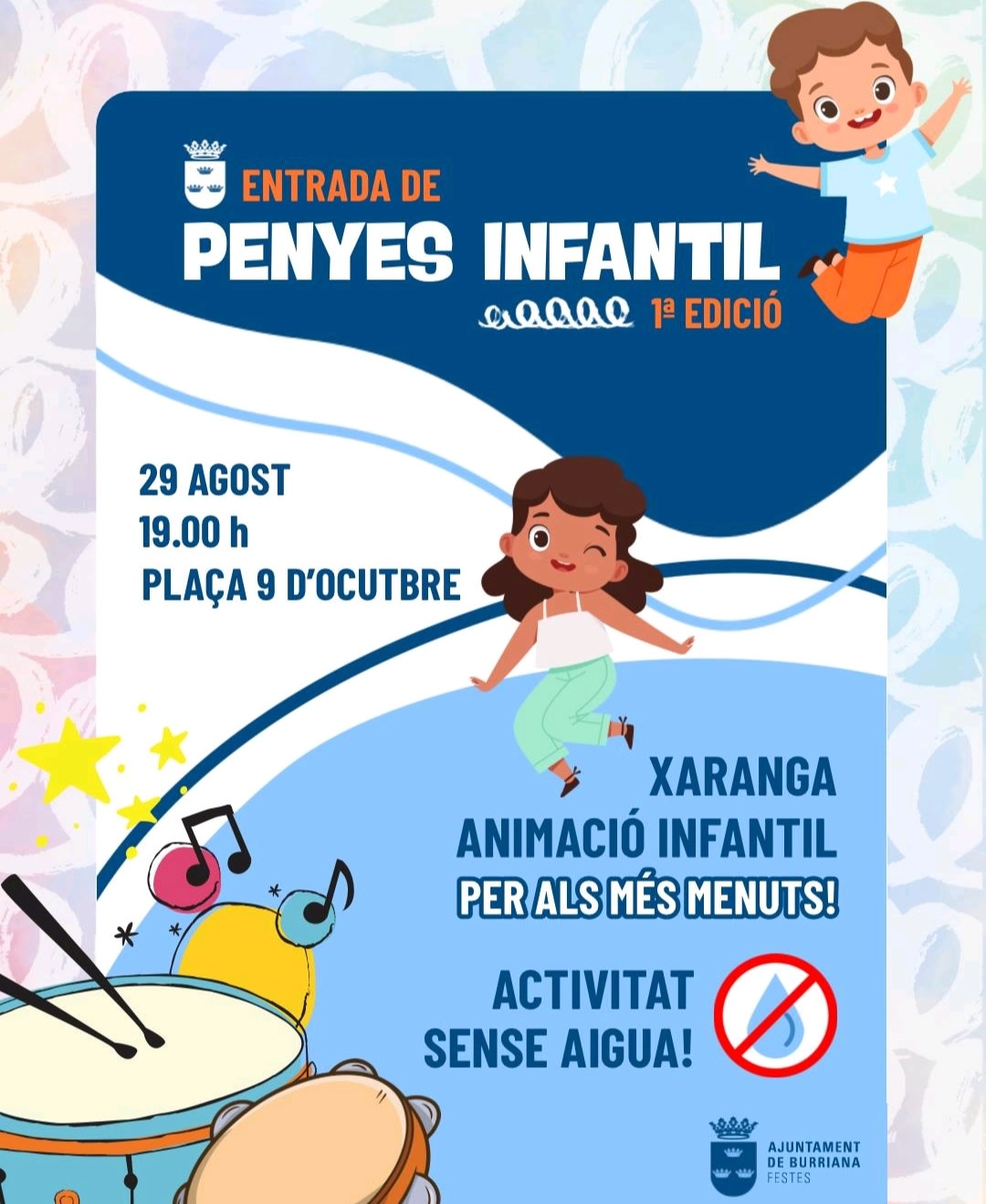 Burriana disfrutará el 29 de agosto de la primera edición de la Entrada de Peñas Infantil