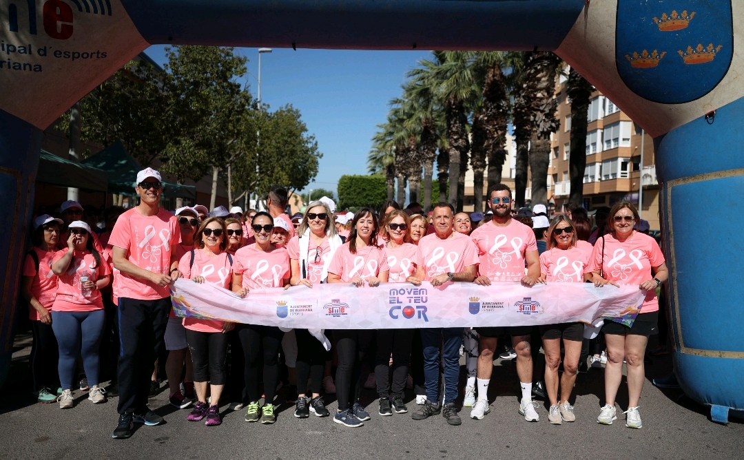 Burriana se tiñe de rosa en la 9ª edición de la Cursa de la Dona contra el cáncer de mama