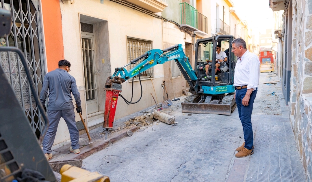 Burriana emprende las obras de mejora en la calle Santa Ana
