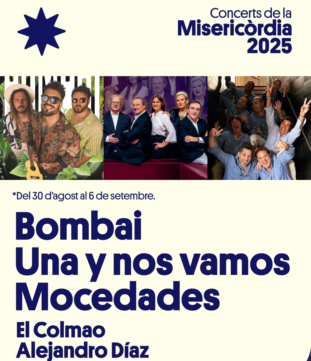 Burriana presenta els tres concerts principals de les Festes de la Misericòrdia 2025