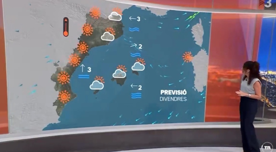 La TV3 de Illa amplía los «països catalans» hasta Italia en su nuevo mapa del tiempo