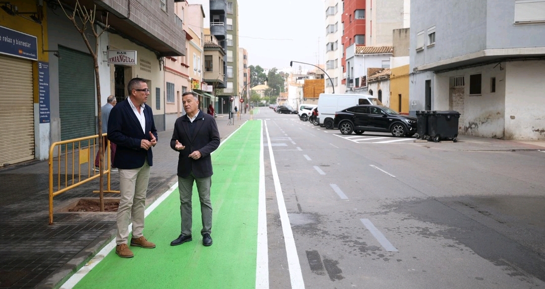 Burriana finaliza la Ronda Pere IV mejorando el abastecimiento, la accesibilidad, el arbolado y la seguridad de los ciclistas