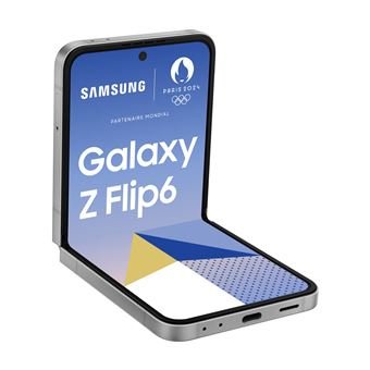Smartphone-Samsung-Galaxy-Z-Flip6-6-7-5G-Nano-SIM-256-Go-Gris