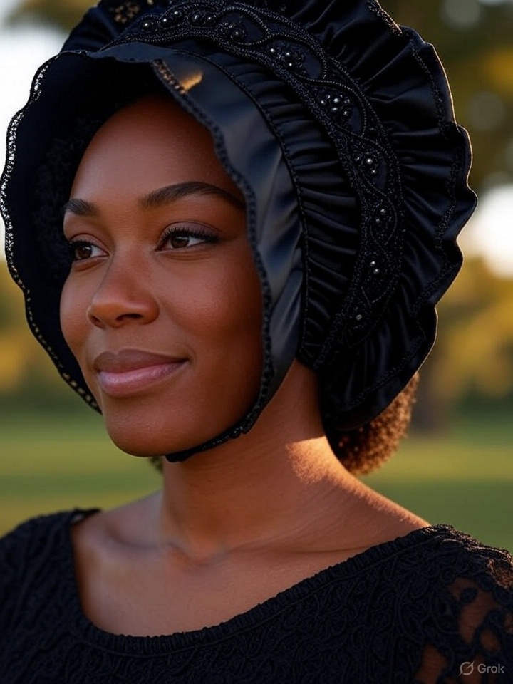Ebony Elegance Bonnet