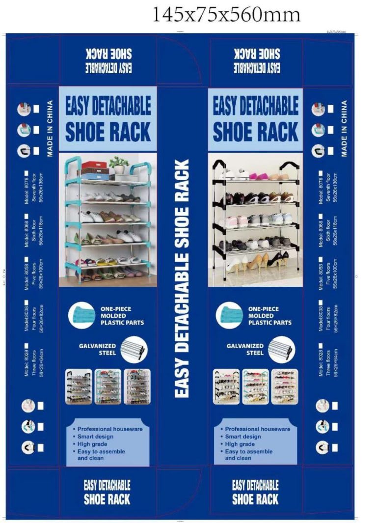 5 layers detachable shoe rack