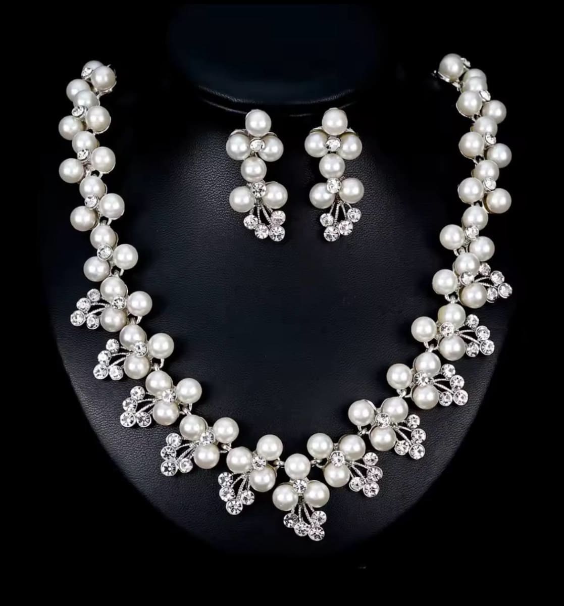 Pearl Necklace and Earrings - Image 2