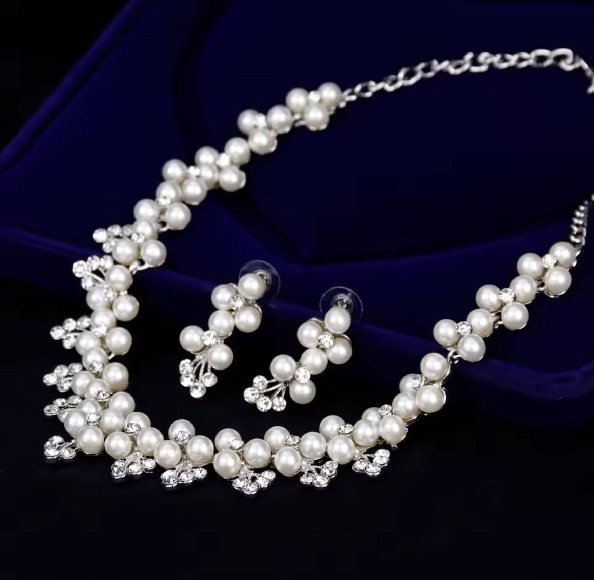 Pearl Necklace and Earrings - Image 4