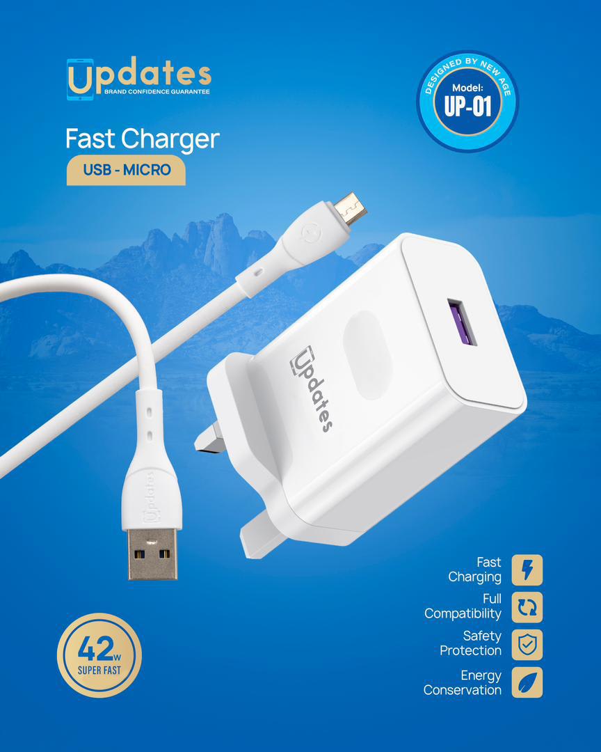UPDATE UP-01 42W FAST CHARGER USB-MICRO 