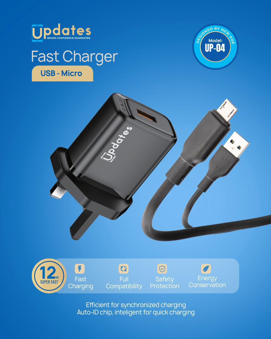 UPDATE UP-04 12W FAST CHARGER USB-MICRO
