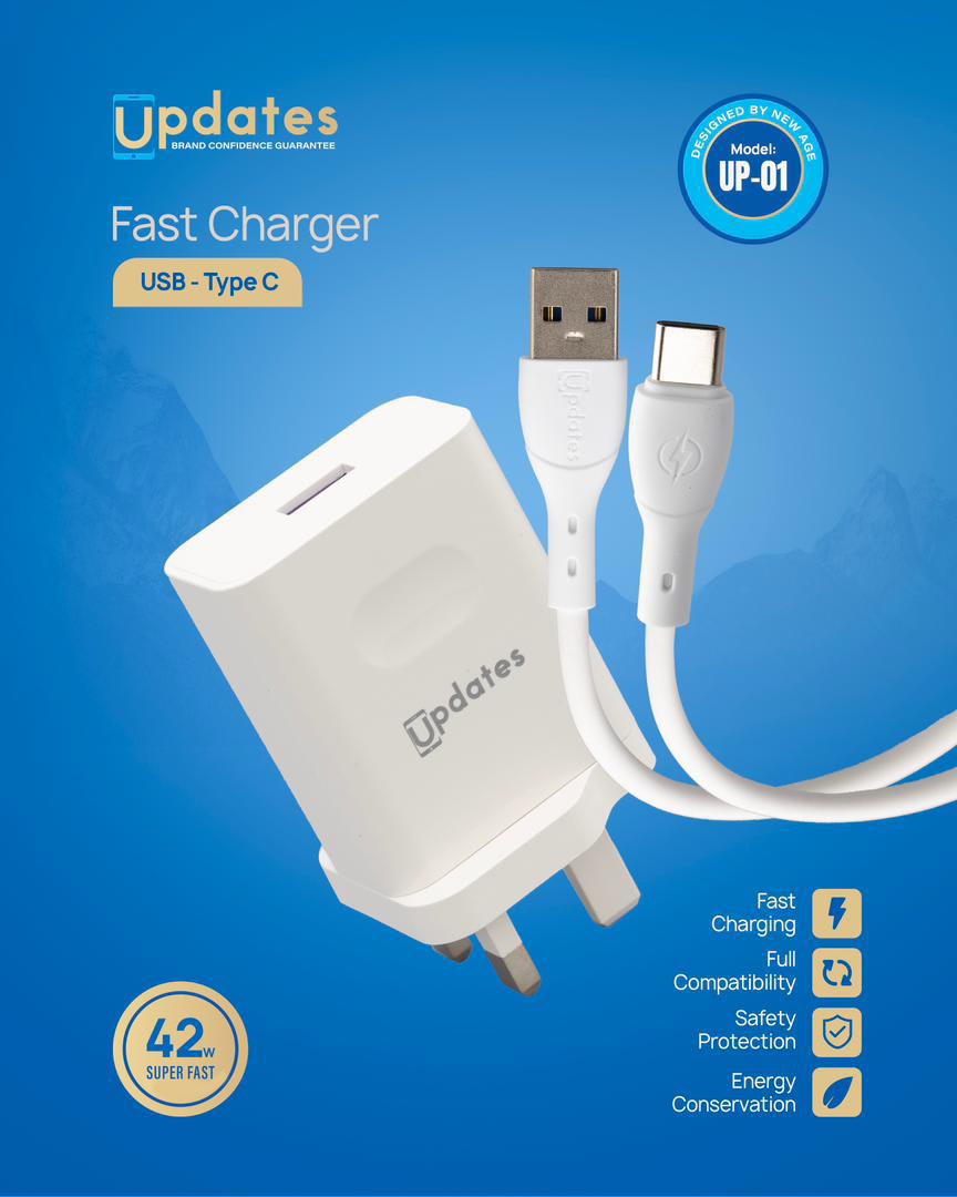 UPDATE UP-01 42W FAST CHARGER USB-TYPE C 