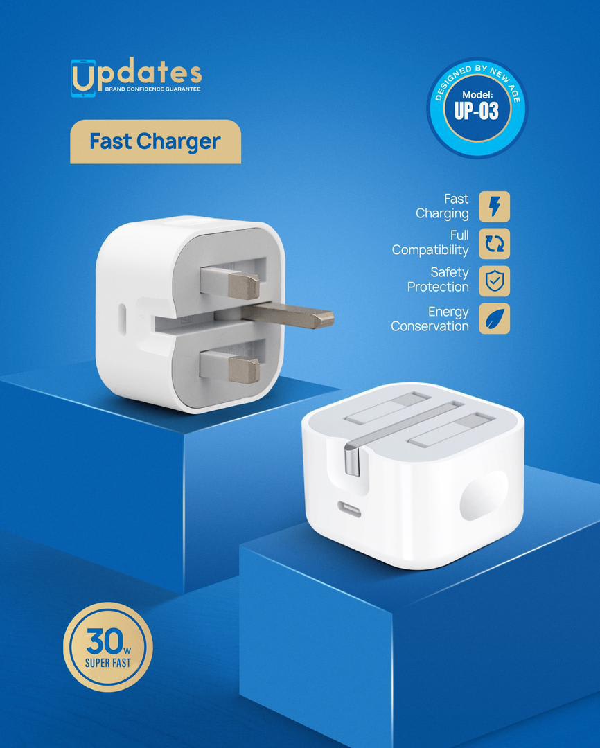 UPDATE UP-03 FAST CHARGER 30W PD TYPE C (CHARGER HEAD)
