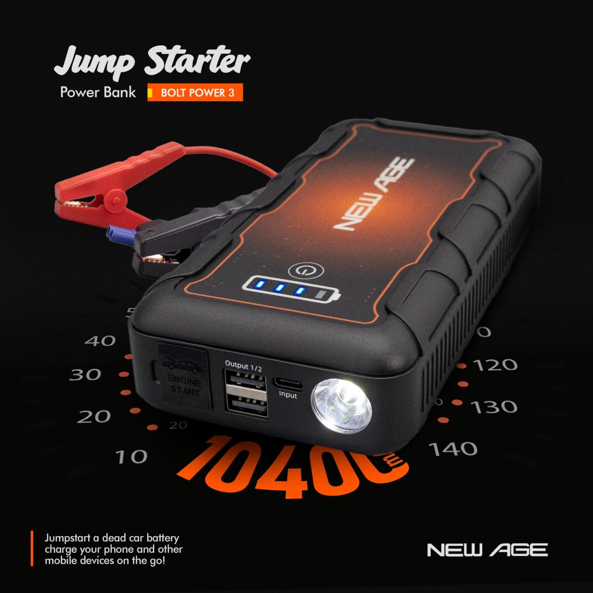 BOLT POWER 3 CAR JUMP STARTER