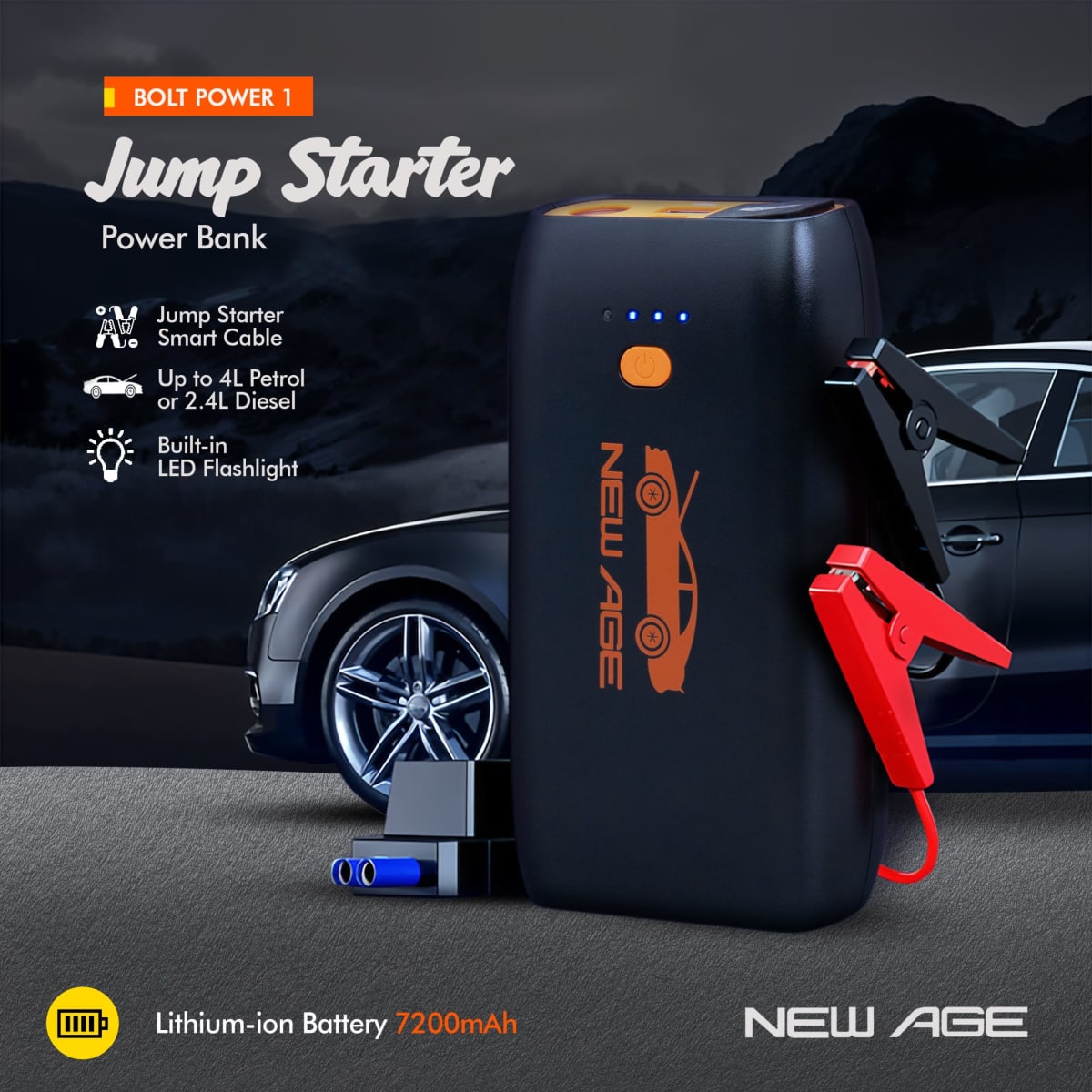 BOLT POWER 1 CAR JUMP STARTER
