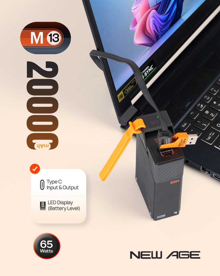 NEWAGE M13/20000MAH 65W POWERBANK