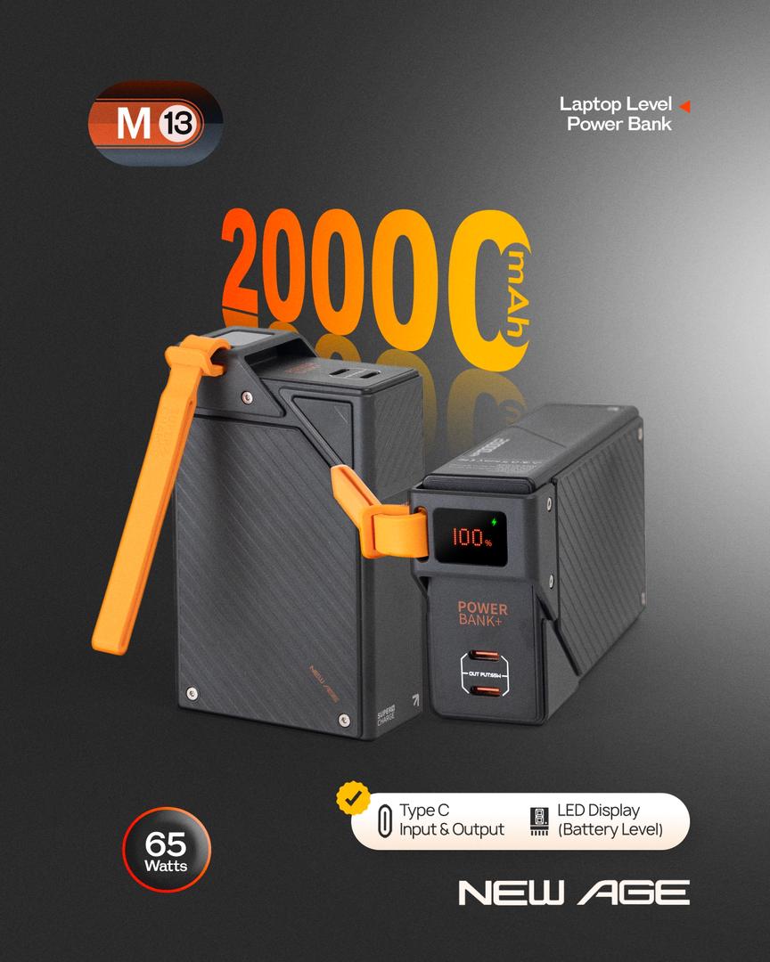 NEWAGE M13/20000MAH 65W POWERBANK - Image 2