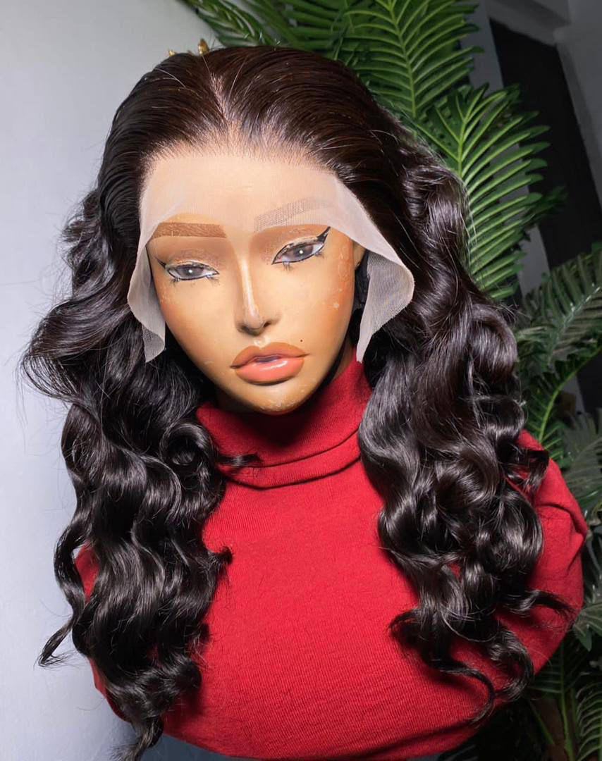 Full frontal bodywave unit 14’inches pure human hair 