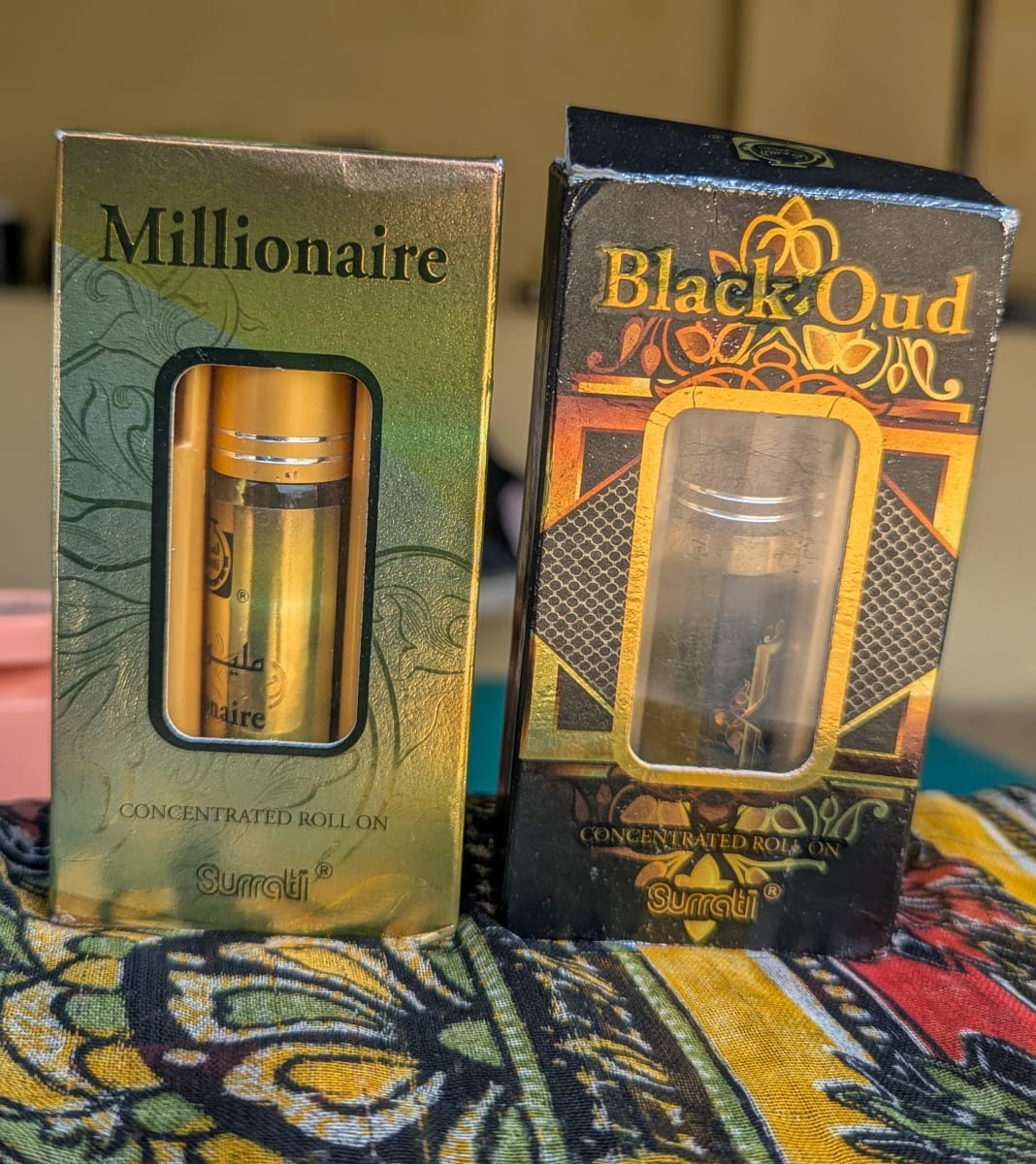 Black oud and millionaire oil perfume 