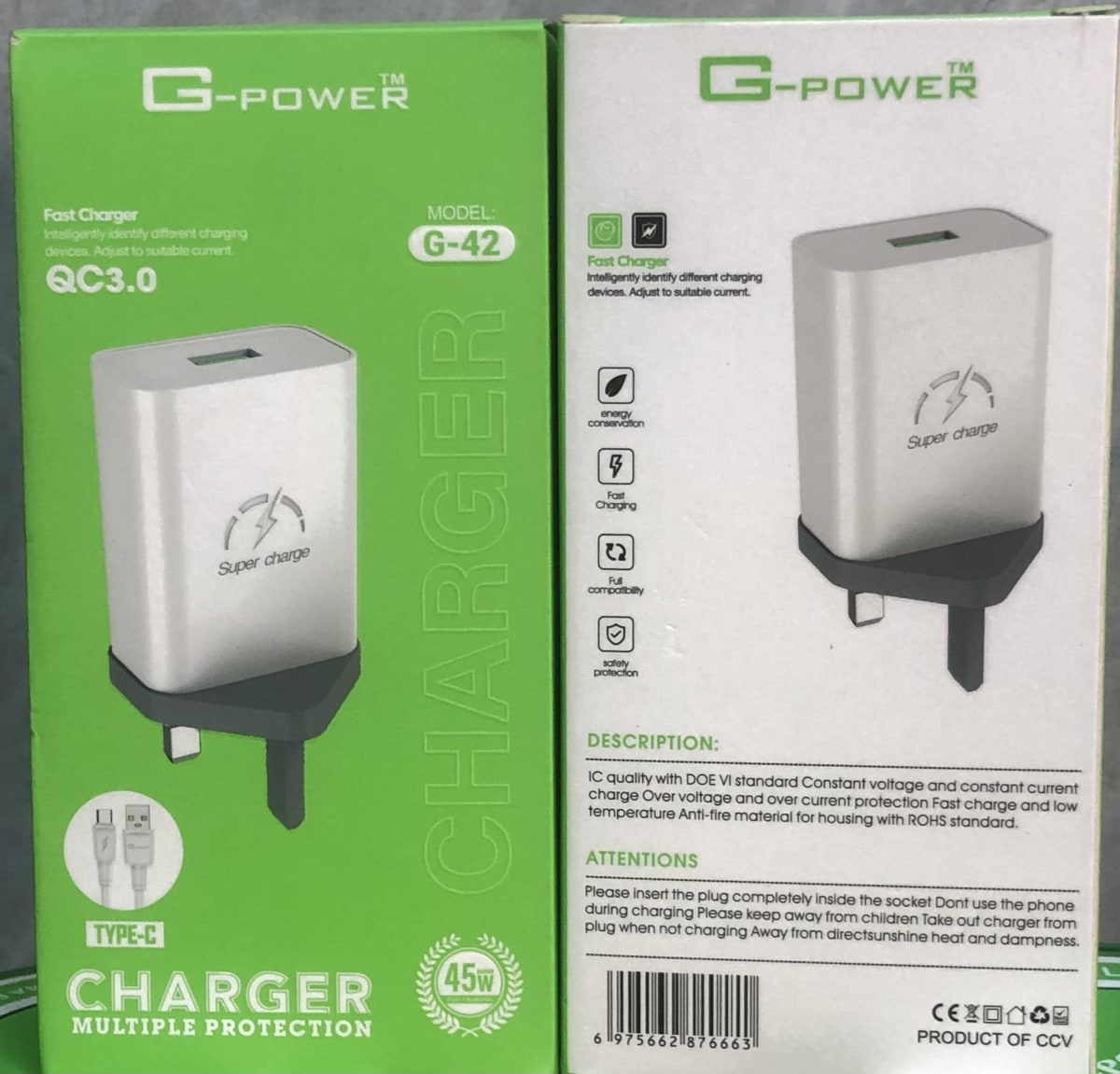 G-power charger G-42 Type-C 