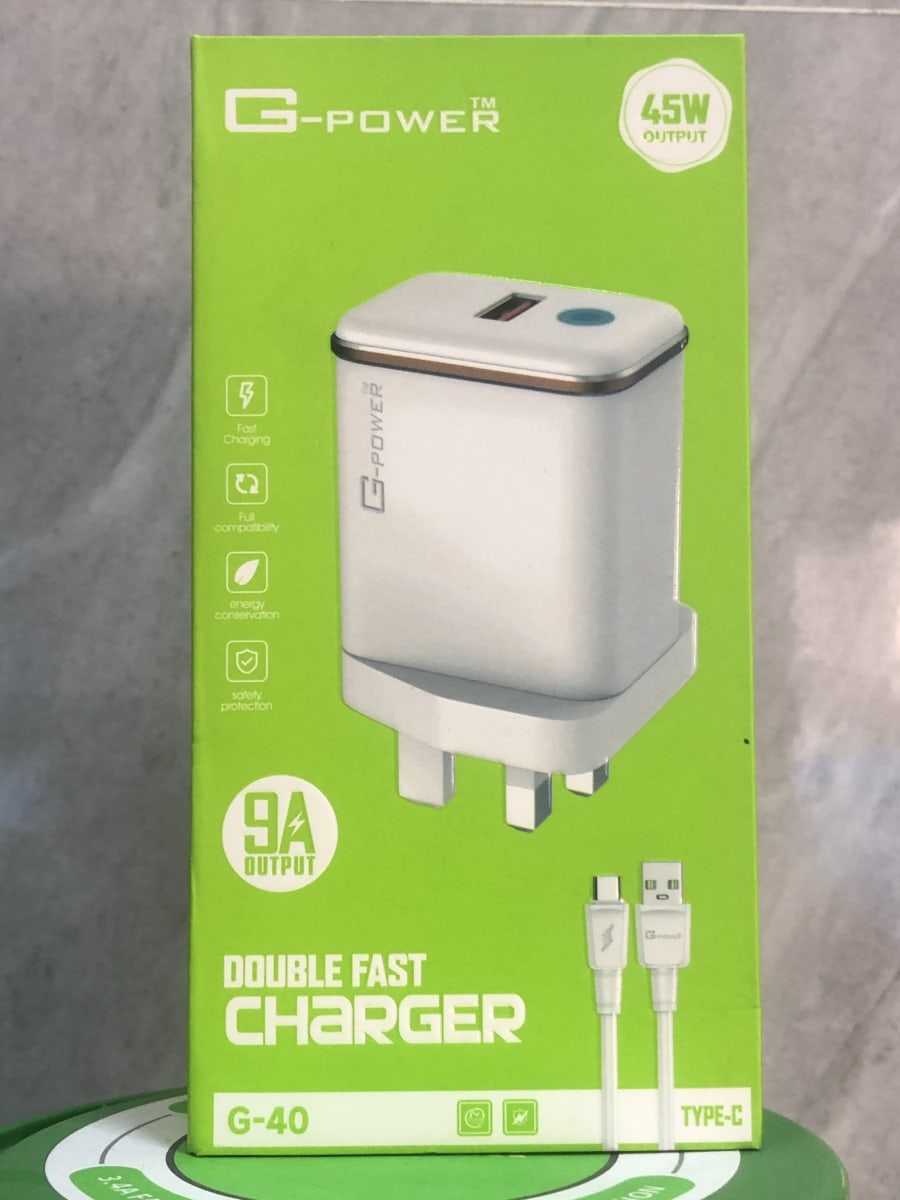 G-power G-40 double fast output charger type-c