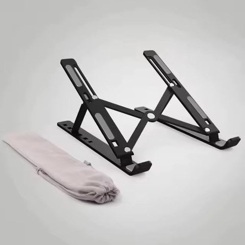 Adjustable Laptop Stand – 10-Level Ergonomic Height – Foldable & Portable Notebook Holder for MacBook, Tablets, and All Laptops + Free Storage Bag(Hardened Plastic)