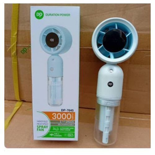 Dp Portable Handheld Cooling Fan with Water Mist & Digital Display - Image 2