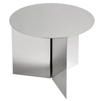 HAY Slit table, 45 cm, polished steel | Finnish Design Shop