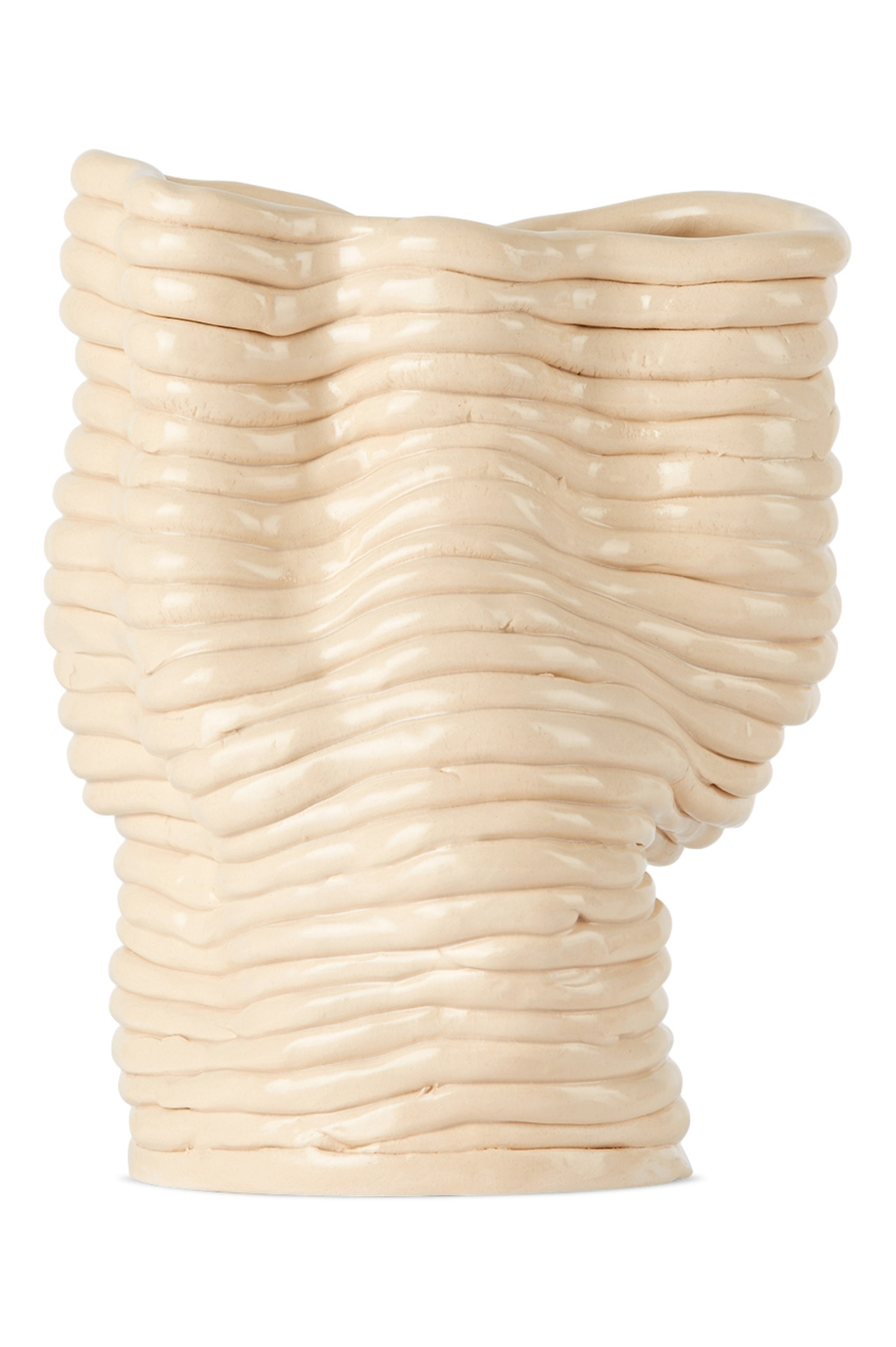 Beige Smalle Wobbly Vase