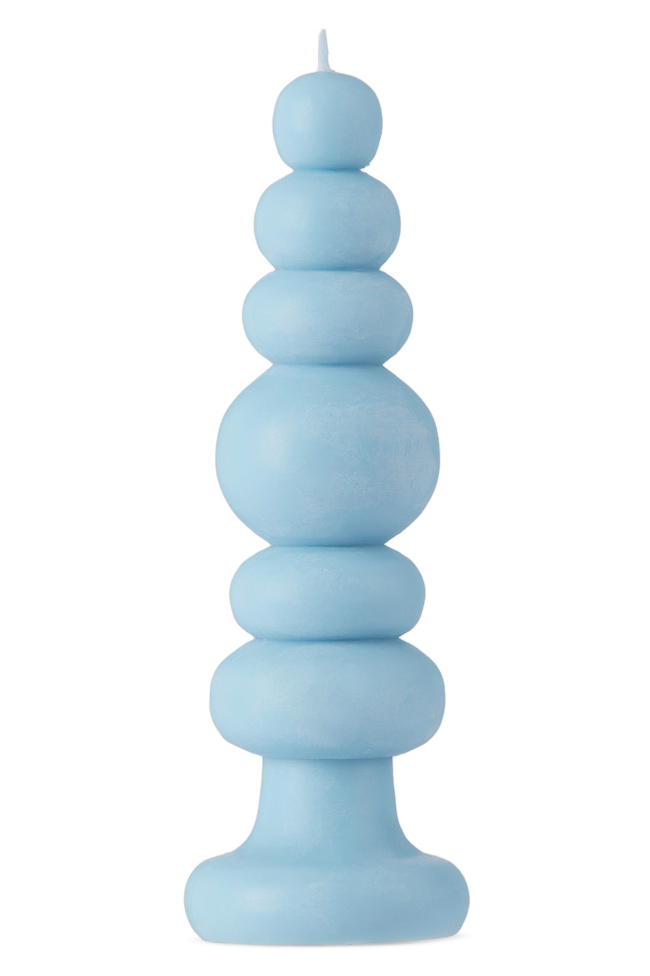Blue Knubby Candle