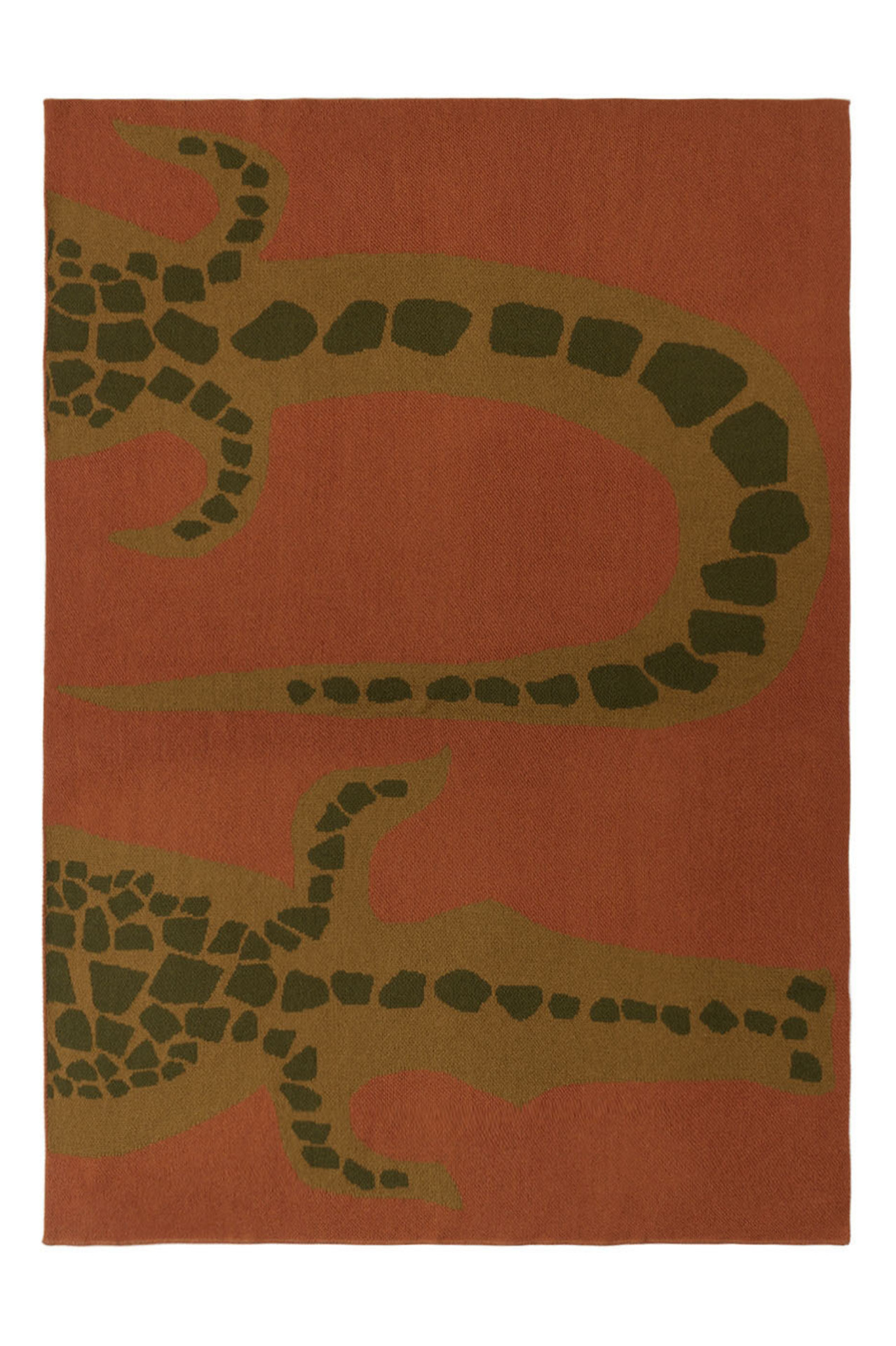 Orange Crocodile Blanket