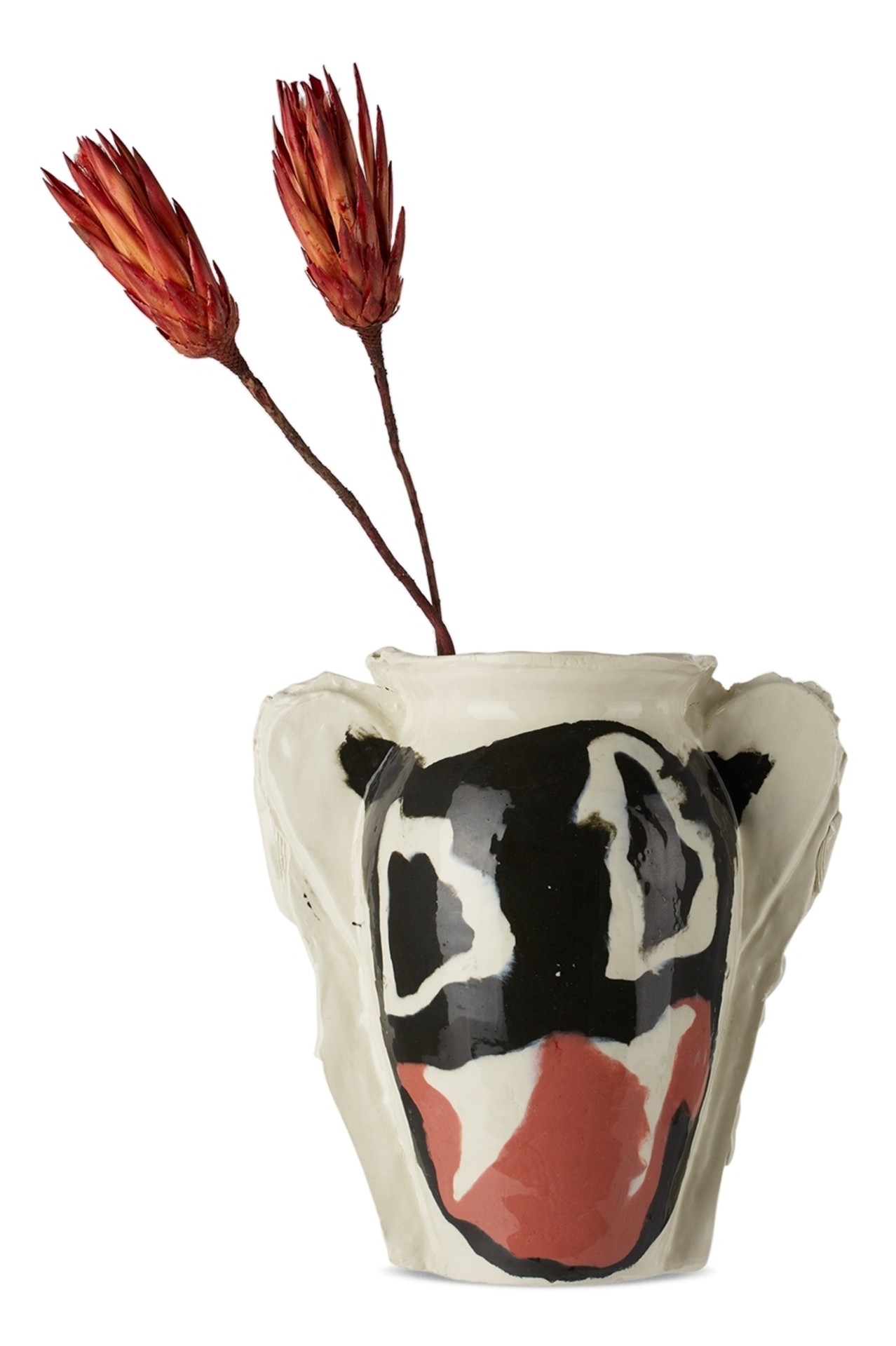 Off-White Cat Head Vase
