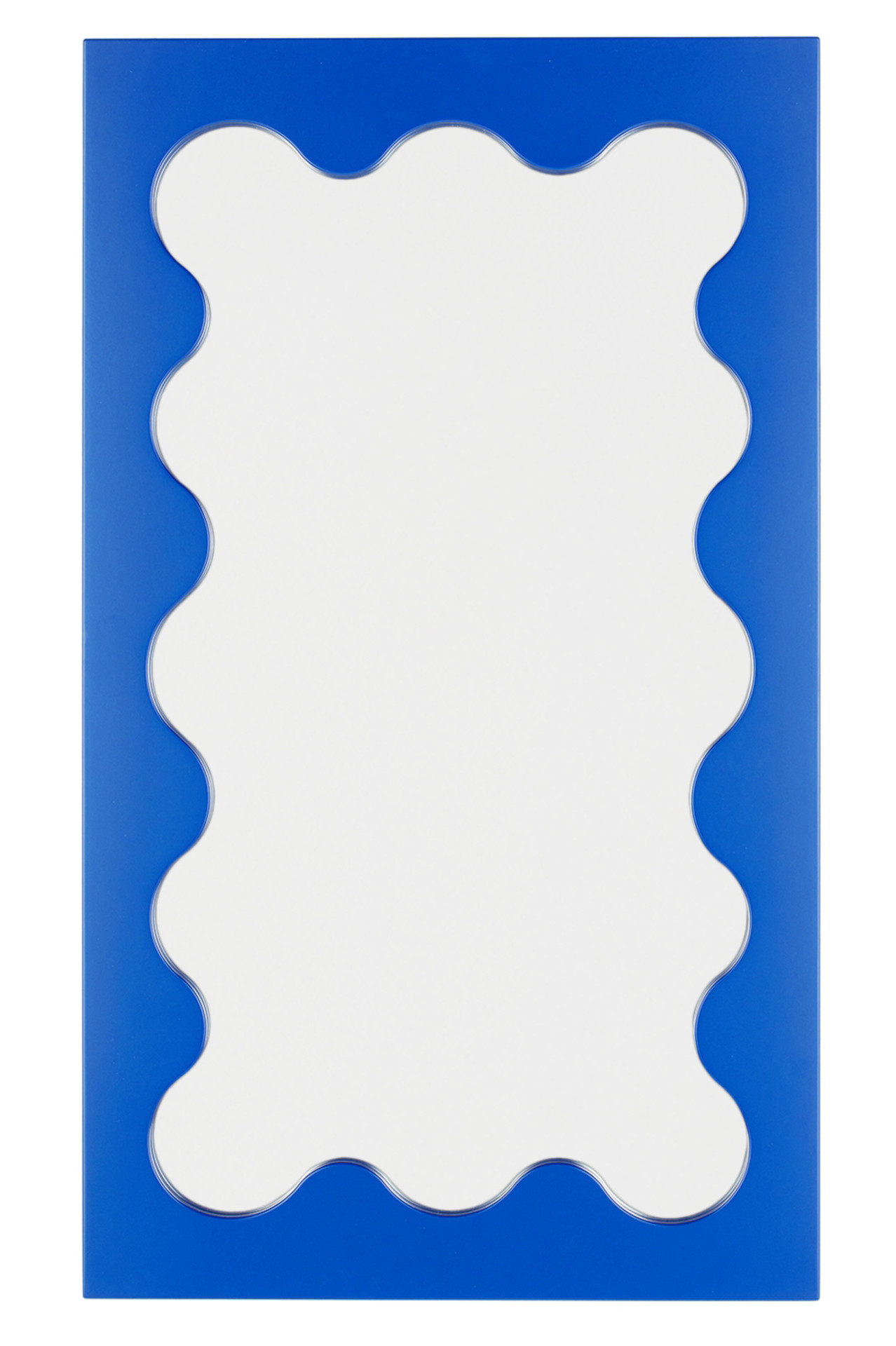 Blue Curvy Mini Mirror
