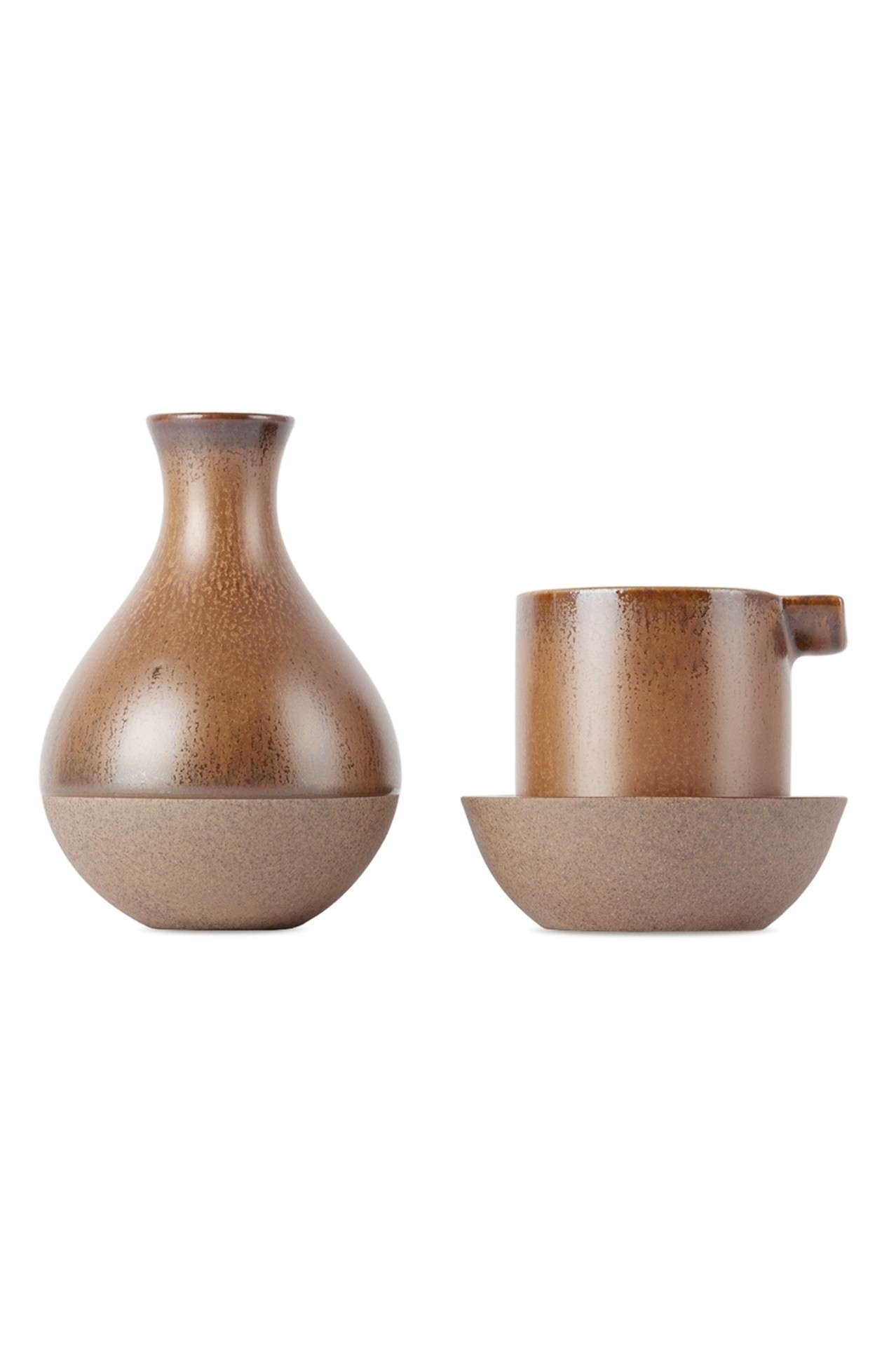 Brown Ashtray By Seth Set