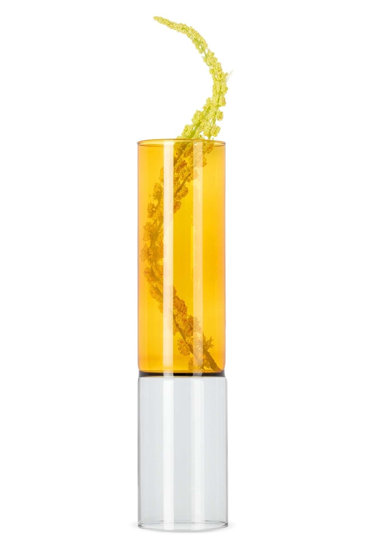 Orange &amp; Gray Bamboo Groove Vase